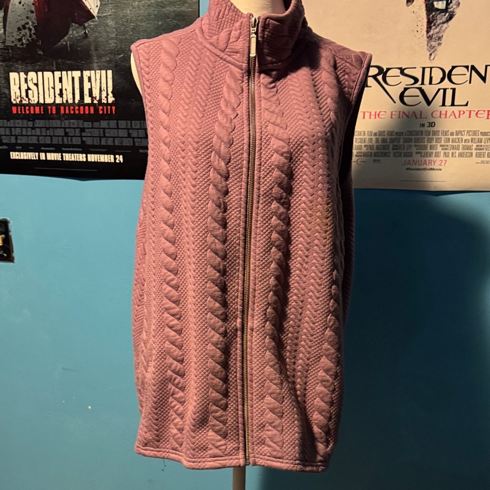 Women's Purple Sleeveless Sweater Vest